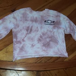 Pink tie dye, vintage replica Chevrolet shirt